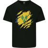 Torn Saint Vincent and Grenadines Flag Football Mens Cotton T-Shirt Tee Top