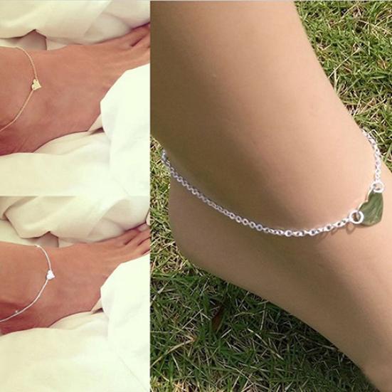 Женщины Любовь Сердце Лодыжки Браслет Браслет Пляжные Сандалии Ноги Ювелирные Изделия