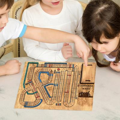 Yousheng 1/2 Набора Настольная игра Cribbage Wars Дети Взрослые Семейная Вечеринка Многопользовательская Интерактивная Деревянная Пластиковая Портативная Непрерывная Настольная игра Cribbage