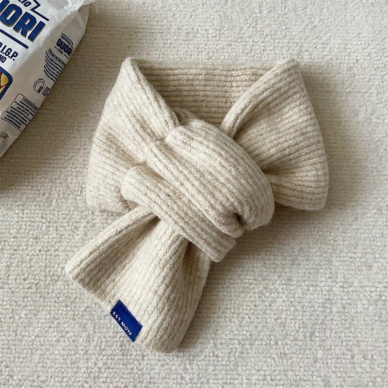 Короткий шарф-крест для женщин Зимний теплый шерстяной вязаный шарф Студенческий корейский стиль Парный стиль На все случаи жизни