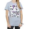 Disney Женская/женская хлопковая футболка бойфренда «Кошмар перед Рождеством» с множеством лиц Джека квадратов