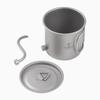 Portable Camping Coffee Pot 400ml with Detachable Spout Ti Metal Coffee Kettle Foldable Handle for
