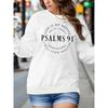 Women's Autumn and Winter Casual Loose and Comfortable Warm Poetry 91 Pattern Printed Round Neck Long Sleeved Pullover