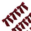 Легко Крепящиеся Банты с Кабельными Стяжками 10 шт. Бархатные Рождественские Банты, 11x12.5 см Большое Ленточное Украшение со Встроенным Креплением Декоративное для Елки Рождество и Венок Подарочная Коробка,