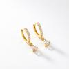 18K Gold-Plated Zirconia Drop Earrings for Women
