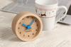 KATOMOKU Muku Mini Clock km-26BL, Round, Blue, Wooden Table Clock, 85 X 85 X 46 Mm