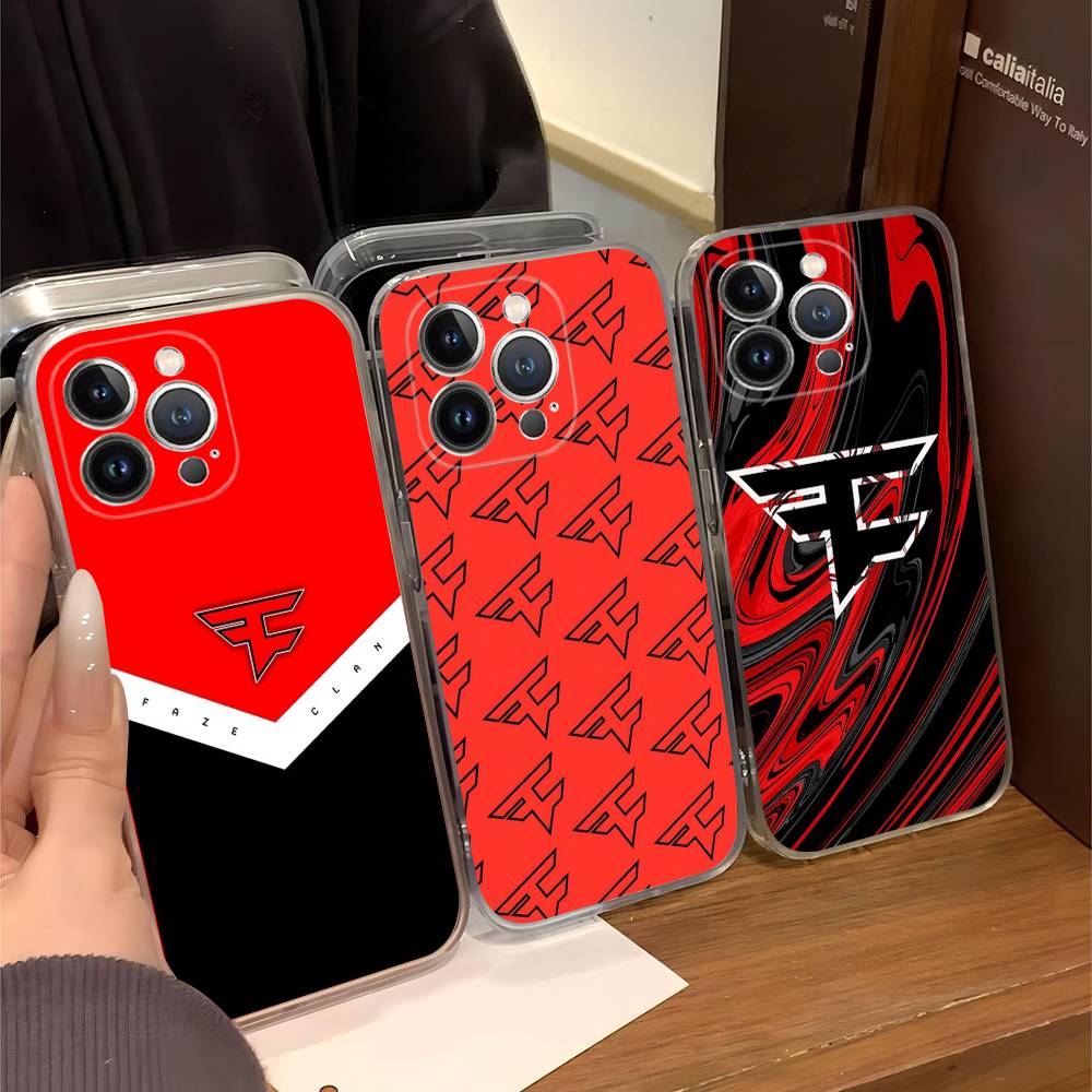 Game FaZe Clan For IPhone 11 12 13 14 15 16 17 Pro Max Plus 13 Mini Silicone Soft Transparent Back