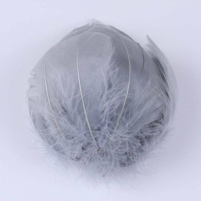 Натуральное гусиное перо 5-8 см, белый шлейф для изготовления ювелирных изделий, серег, свадебных украшений, перья для завязывания мух, 100 шт.