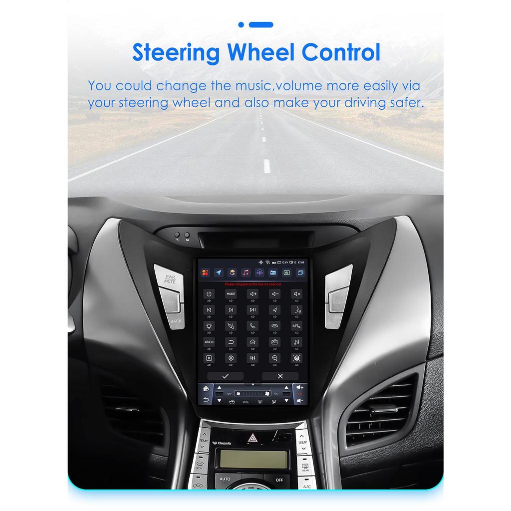 OSSURET Android Car Radio GPS для Hyundai Elantra Avante I35 2011-2013 Мультимедиа 9,7-дюймовый вертикальный экран Carplay Android Auto Player Мультимедиа Видео