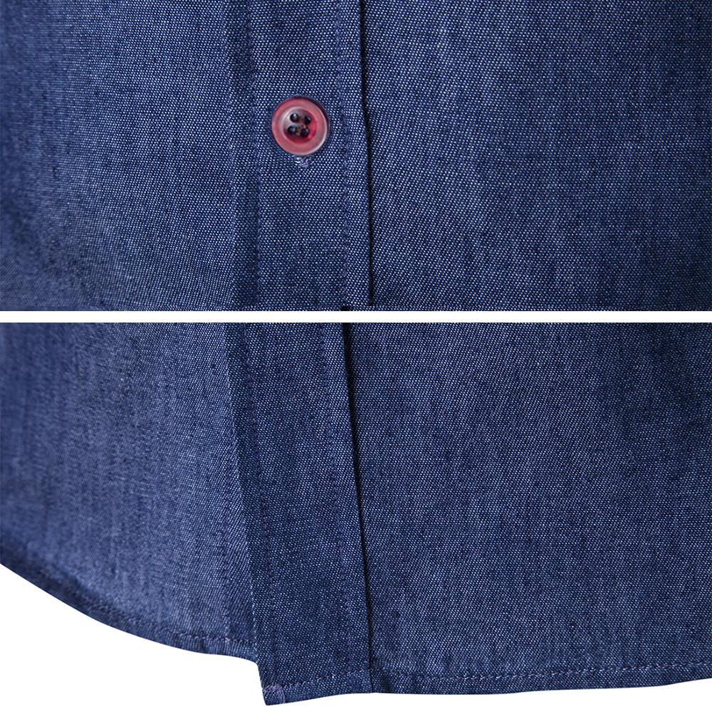 Новые мужские джинсовые рубашки с длинным рукавом, мужская классическая рубашка, модная приталенная стильная темно-синяя джинсовая мужская рубашка, рубашка с длинными рукавами для мужчин