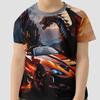 Fashion Cool Racing Cars and Animals Boys T-shirt Summer Casual Lightweight Comfy Short Sleeve Tees Tops Kids Clothings For Boy