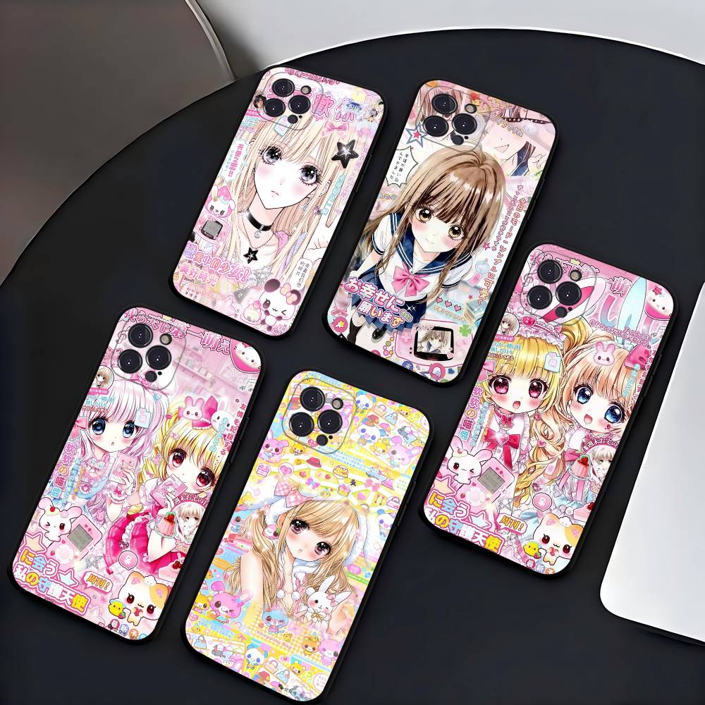 Japanese Cute Girls Y2K Pattern Phone Case TPU Phone Case For Iphone17 Air 16 15 14 13 12 11 Pro Max Plus Cover Case