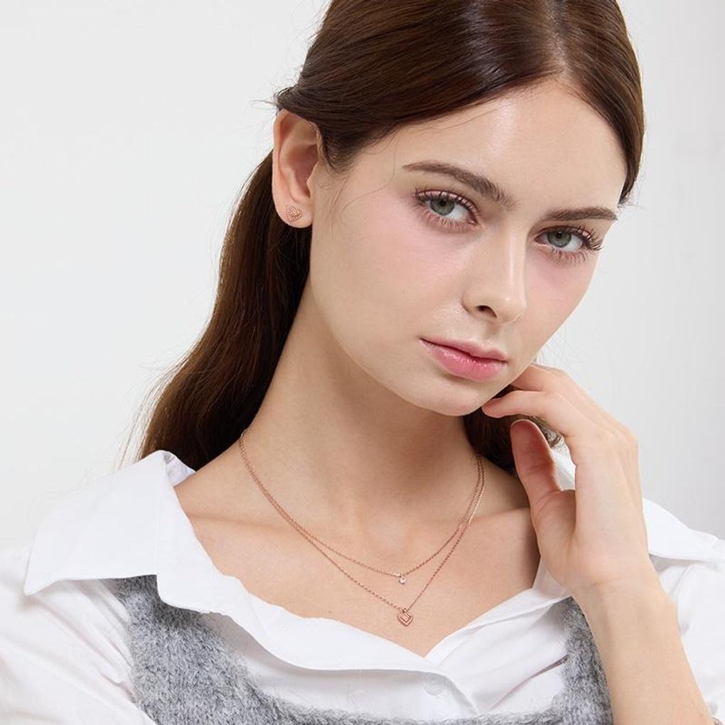 [LeShop] Двухцепочечное колье из 14-каратного золота Kisen (Позолоченный)_LJ5173BRN