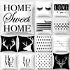Black and White Simple Decorative Pillowcase Living Room Office Home Pillowcase Car Ornaments