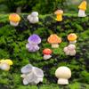 DERAYEE Miniature Mushroom Resin 17 Cute Collection Garden Props Decorations, Pieces, Figurines, Gifts, Ornaments, Figurines,