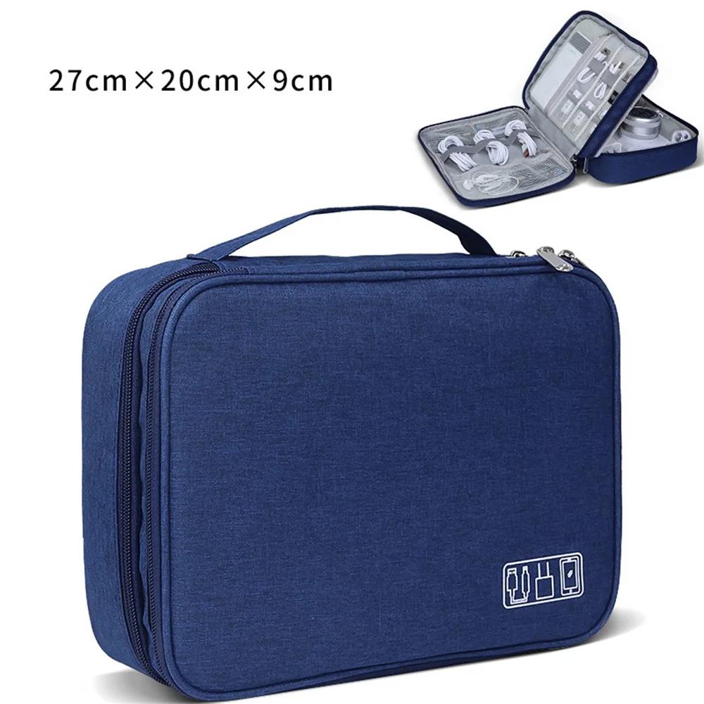Electronic Storage Bag USB Charge Cord Travel Cable Organizer Digital Waterproof Suitcase Portable Double Layers Storage Bag