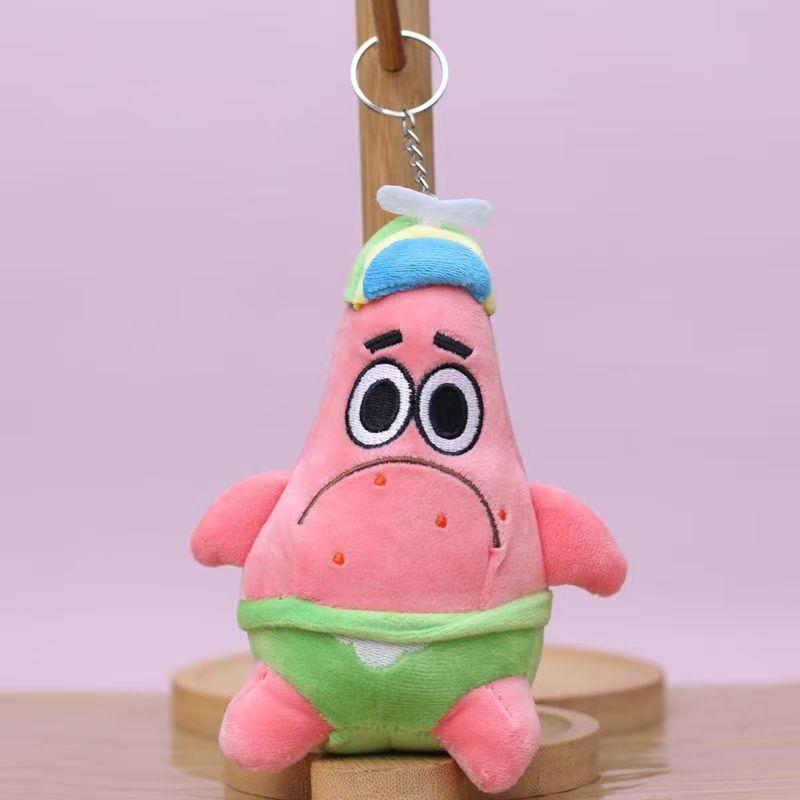 Squarepants Patrick Spongebob Star Cartoon Soft Plush Keyring Doll Bags Pendant