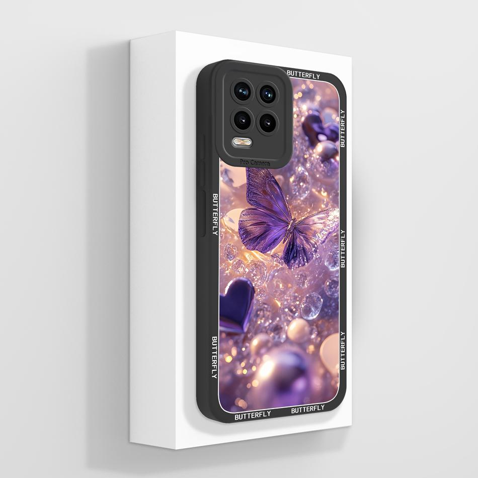Чехол для телефона Realme 8 Pro 8i 8S, милые цветочные узоры, мягкий жидкий силикон, чехол с полным покрытием, для Realme 8Pro, противоударный корпус