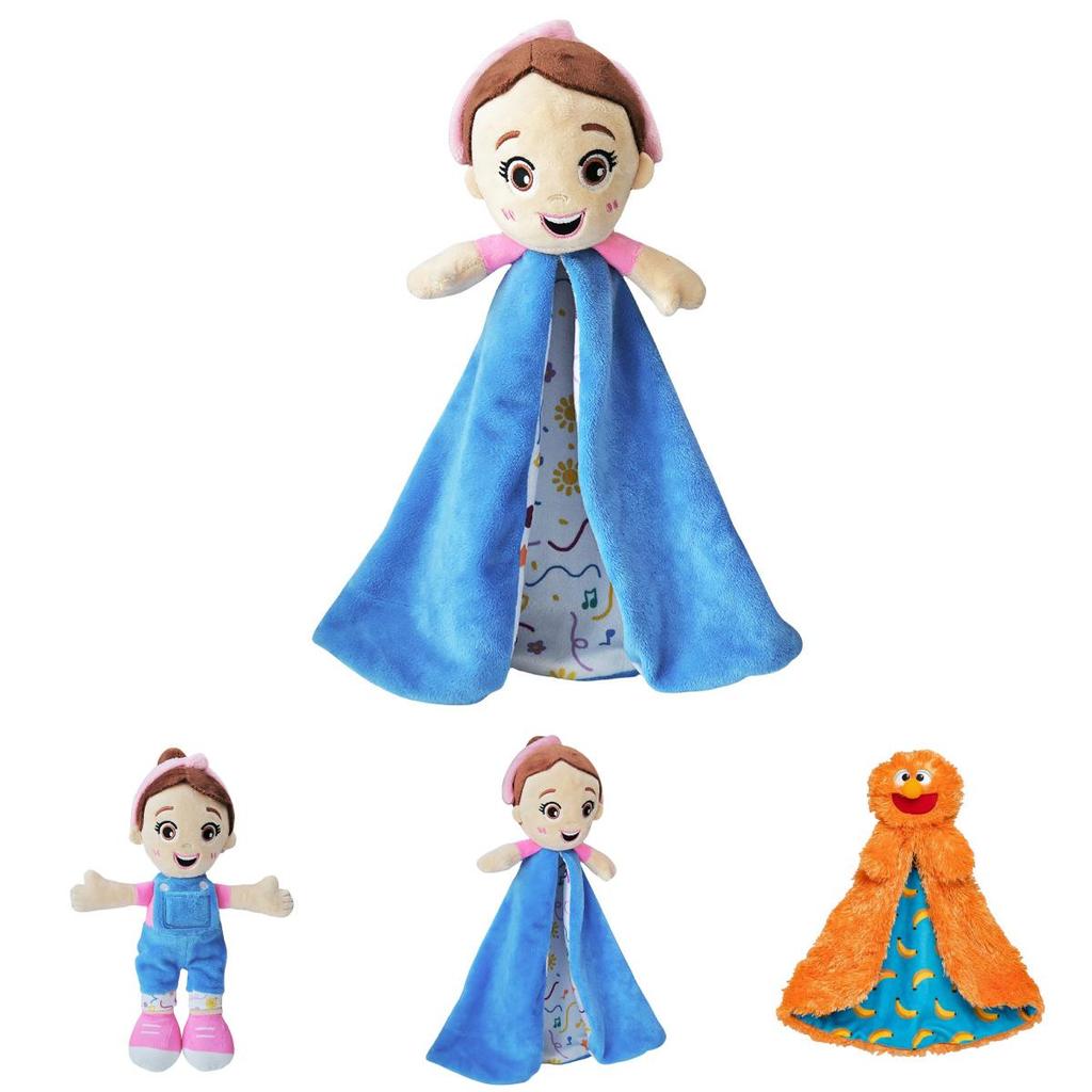 Очаровательная плюшевая кукла Мисс Рэйчел, мягкая игрушка для девочек, милый, умный, приятный компаньон 30 см в синем комбинезоне