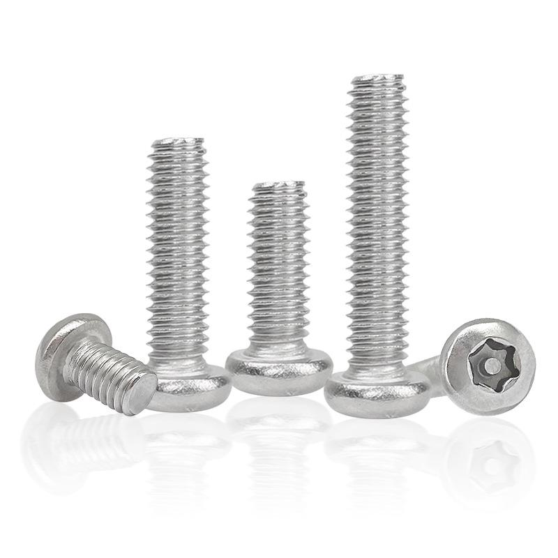 304 Stainless Steel Anti-Theft Round Torx Pin Screw with Internal Hex Flower Shape (M2M4M5M6M8)