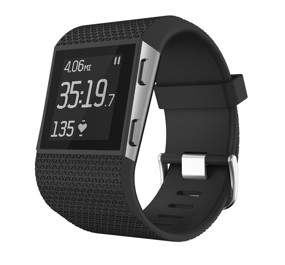 Спортивный браслет из мягкого силикона Ремешок для часов Для Fitbit Surge Ремешок Ремешки для часов Замена Умная регулировка Наручный браслет Новинка
