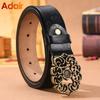 Women Belts Vintage Flower Buckle Genuine Leather Belts for Lady High Quality Cowskin Jeans Casual Designers Strap HB2183