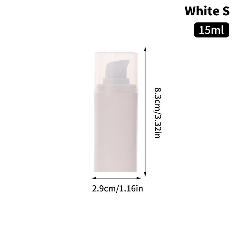 15/30/50ml Empty Airless Pump Bottles – Mini Cosmetic Containers for Lotion, Emulsion, and Travel Use