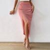 Women Spring Summer Autumn Elegant Skirts High Waist Side Split Skirt Women Sex Appeal Temperament Commuter Bag Hip Dress