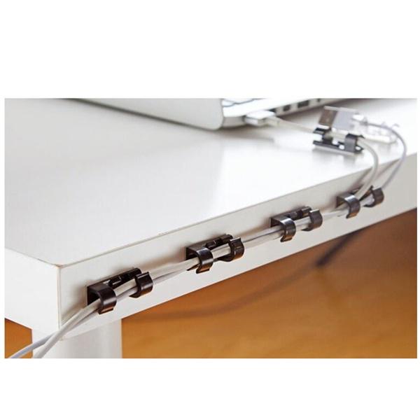 20pcs Self-adhesive Wire Organizer Line Cable Buckle Plastic Clips Ties Fixer Fastener Holder