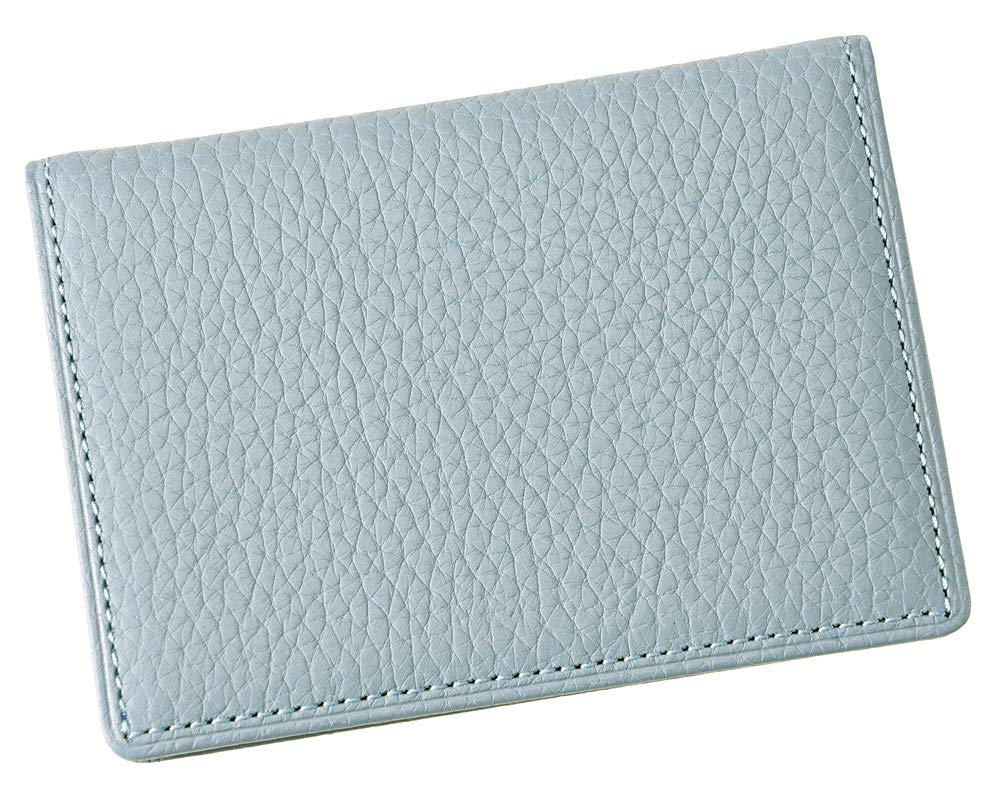 Кошелек Poke, компактный чехол для карт, умный кошелек, кожаный кошелек, антибактериальная обработка, защита от вирусов, подарок на день, подарок бойфренду, светло-голубой и черный 1653