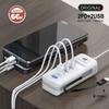 66W Pd Fast Charging Power Strip With Retractable Cable 2 Usb 2 Pd Ports Antistatic Design For Home Office Travel