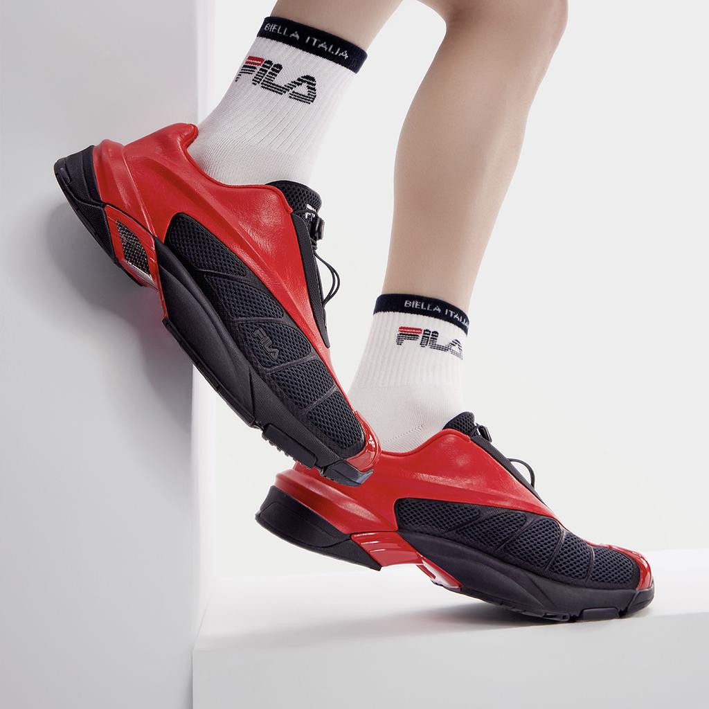 Fila Реплика Ferrari Color Block Мода Спорт Прочные Низкие Повседневные Кроссовки Мужские кроссовки Красный Черный F12M431116FFB