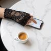 Thin Fabric Lace Sunscreen Gloves Flower Pattern Arm Sleeve Bridal Short Gloves  Scar Covering