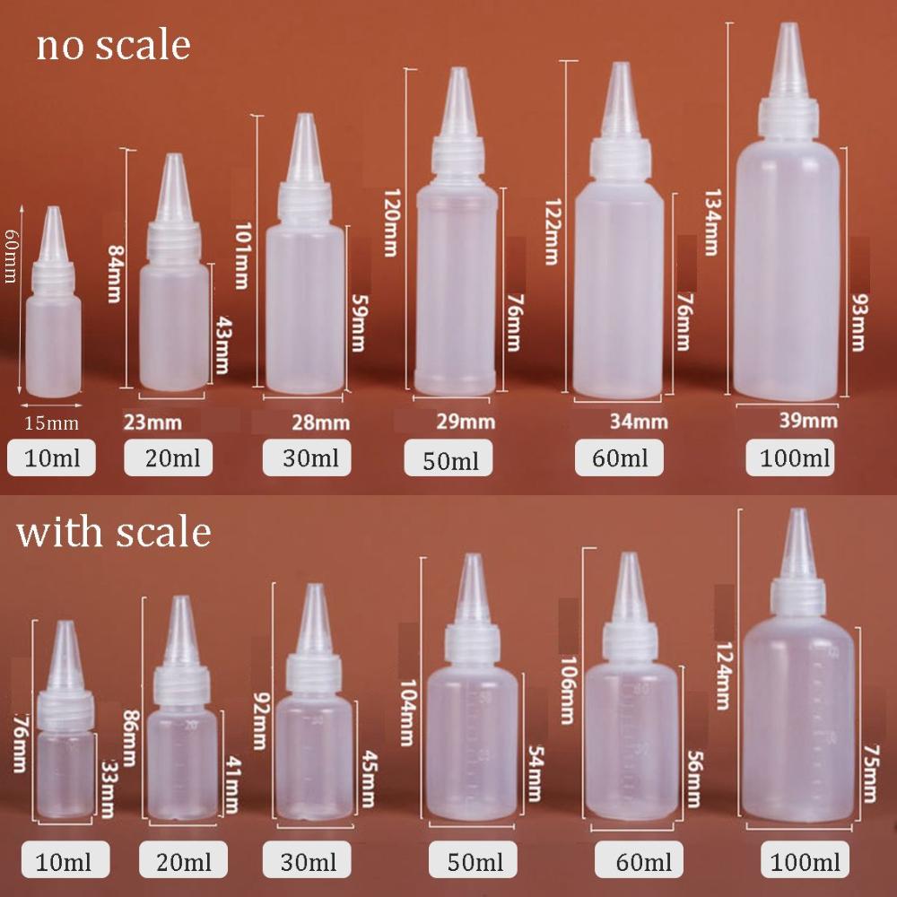 Mouth with Caps Plastic Small Sample Bottle Kitchen Supplies Squeeze Bottles Storage Container