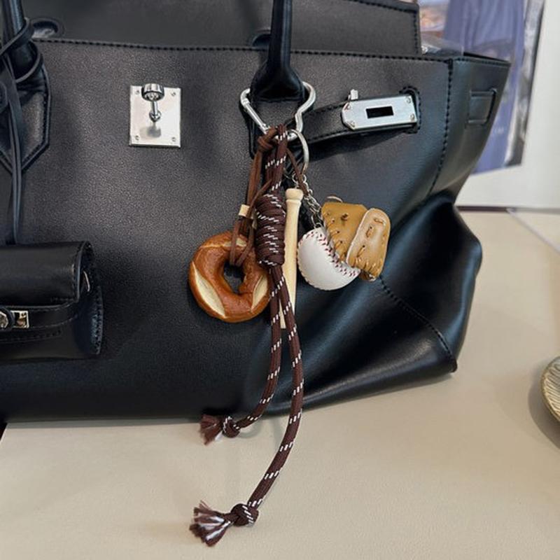 Yogodlns Милый бейсбольный хлеб, плетеная веревка, подвеска, сумка, аксессуар, модная сумка для хранения хлеба с щелочной водой, сделанная вручную