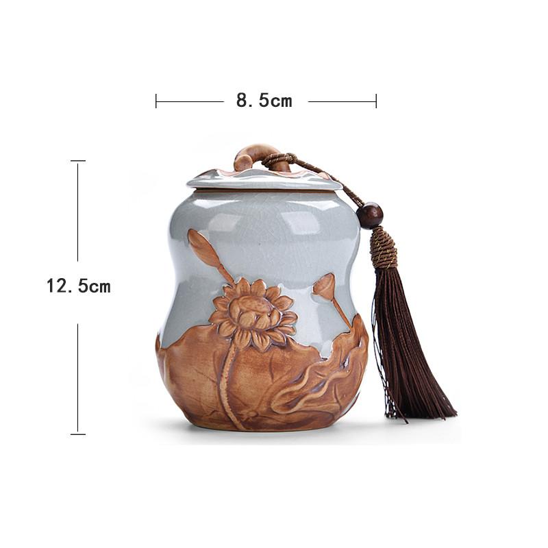 Китайские керамические чайные банки большой емкости, дорожный ящик для хранения чайных пакетиков, портативный герметичный контейнер для керамики, чайный набор, аксессуары
