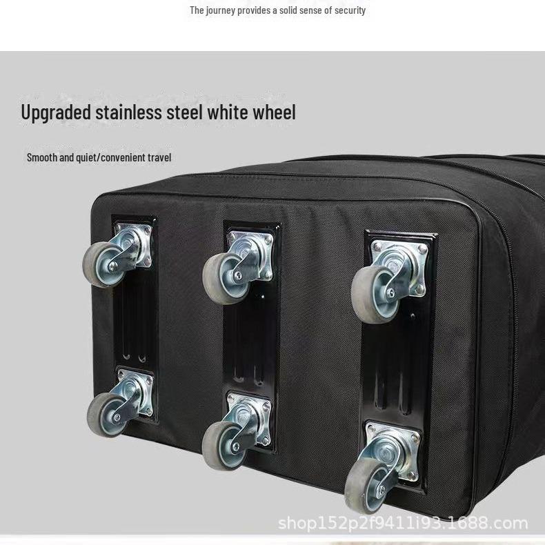 Водонепроницаемая складная дорожная сумка на колесах: Вместимость 158 л, Выдвижная ручка