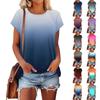 Women's Short Sleeve T Shirts Round Neck Cute Tunic Tops Basic Tees Blouses Loose Fit Pullover
