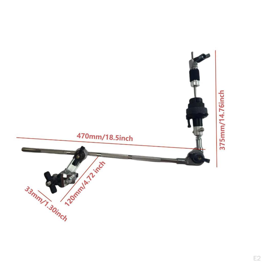 Cymbal Stand Arm Drum Clamp Removable with Adjustable Tension for Auxiliary Hi Hat