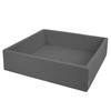 Square Ball Pool 120x30cm/no Balls 7cm Square Ball Pits for Babies Play Bath Toddlers, Made In the Eu, Dark Grey