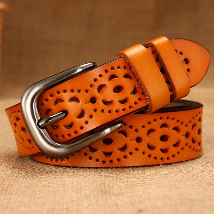 Женский широкий ремень из натуральной кожи - Простой и универсальный модный аксессуар в корейском стиле