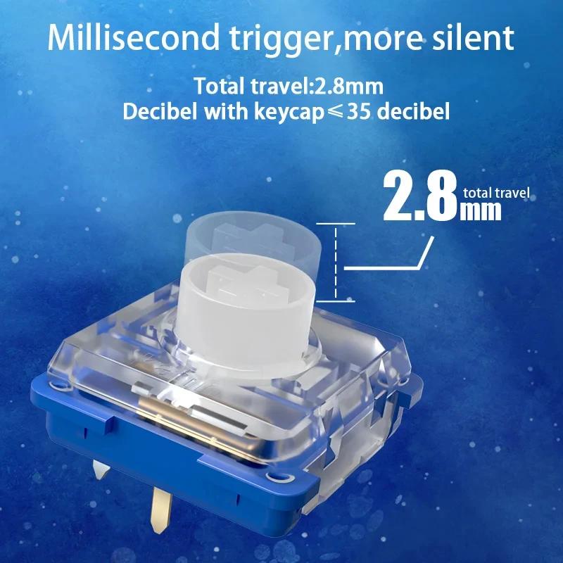 Kailh Deep Sea Silent Низкопрофильный переключатель для клавиатуры Механический переключатель для Deep Sea Island Whale Landing MINI 1353Hitbox