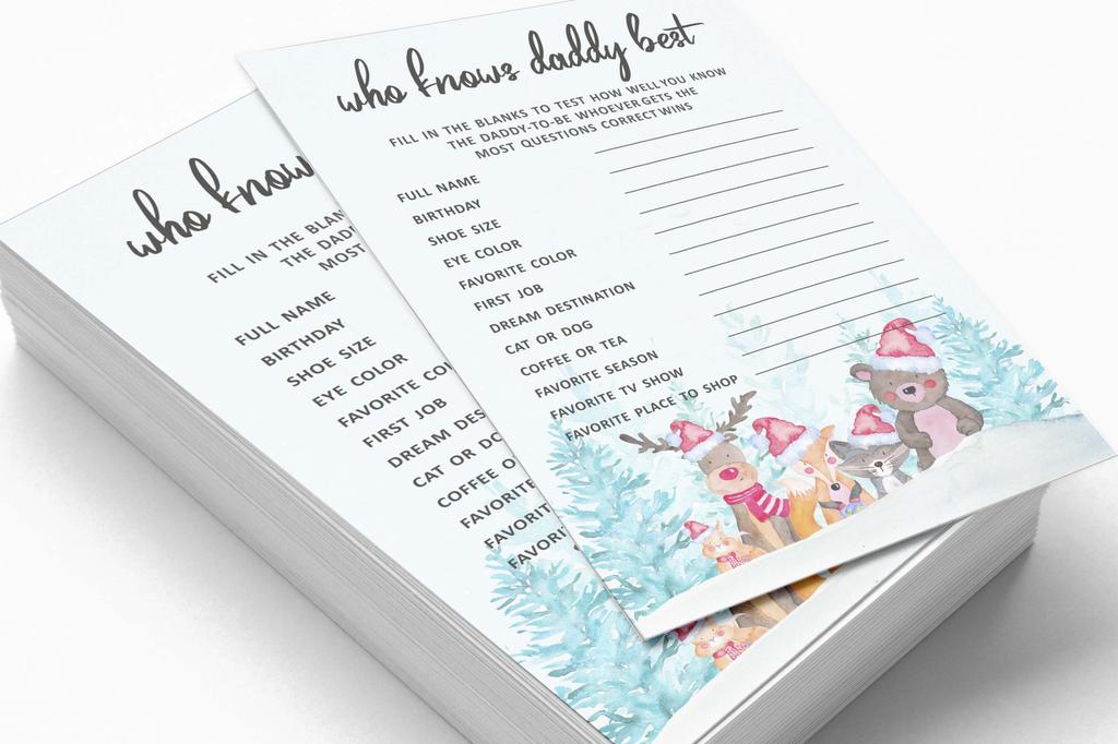 Inkdotpot 50 BabyA AlphabetA ABCA GameA Winter Jungle Theme Baby Shower Game Gender Neutral Party