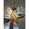 Candy Color Flat-soled Single Shoes Round Head Light Mouth Beanie Shoes Temperament Ballet Shoes Women's Soft Leather Mary Jane Ladyshoes