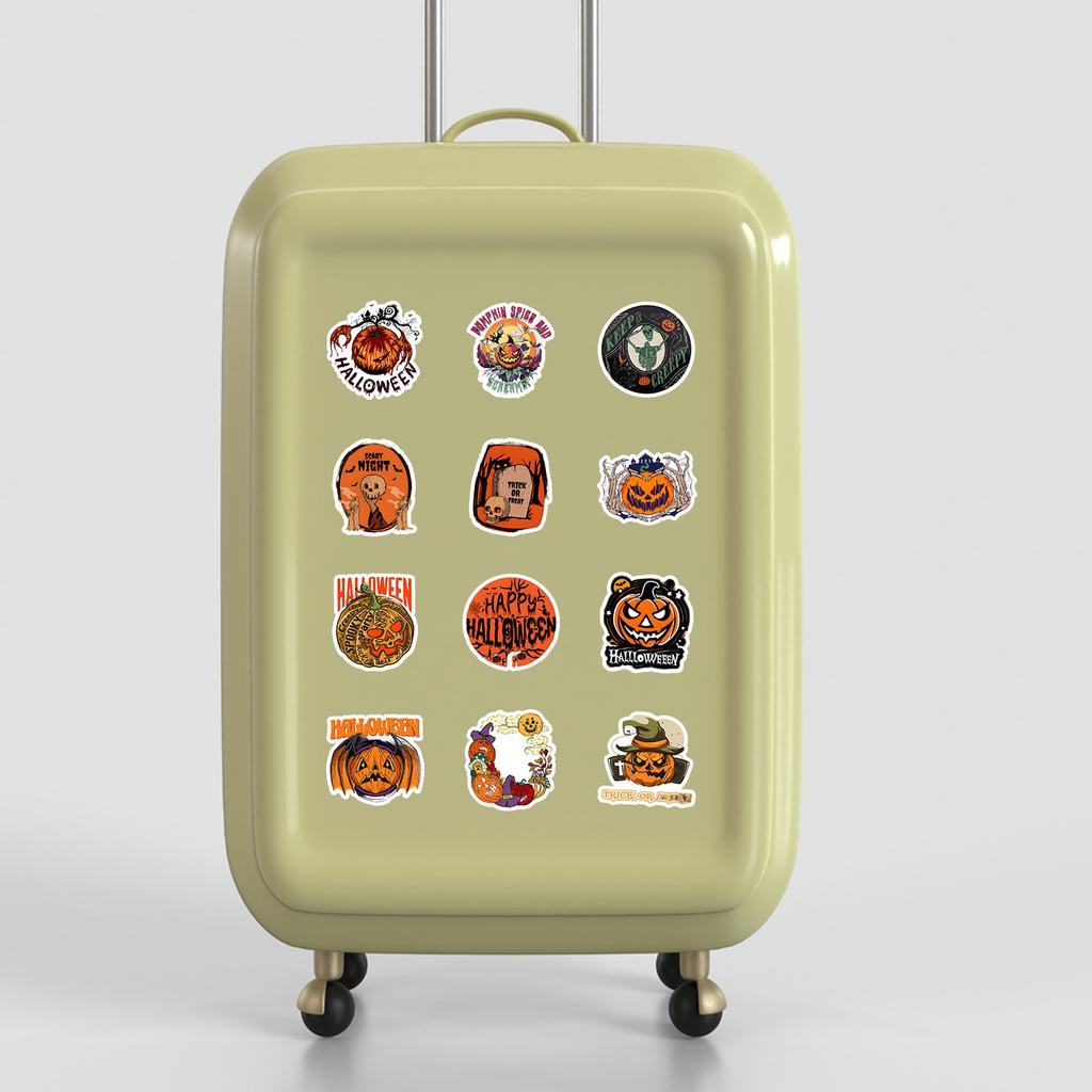 50 Nordic Style Halloween Graffiti Stickers Mobile Suitcase Waterproof Decorative Stickers Creative Halloween Stickers