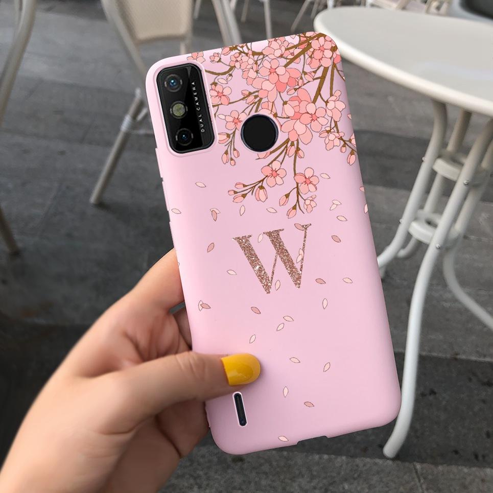 For Fundas Case TECNO Spark 6 GO Case Spark Go 2021 2020 Shell Capa Cool Crown Letters Black Cases On Spark 6GO Soft TPU Bumper