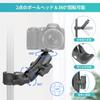 JEBUTU Super Clamp Ball Rotation Camera Clip Mount for and Longer Length Ball Head Arm for Wearable Cameras and Bike Camera Camera Photography