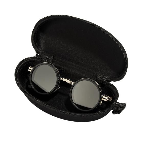 Круглые солнцезащитные очки Черная отделка ND-фильтры Поляризованные линзы Защита от УФ-лучей Четкость Очки Модные аксессуары