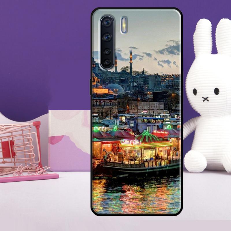 Турция Стамбул Пейзаж Здание Чехол Для Oppo A5 Pro A15 A17 A57 A77 A18 A38 A58 A78 A98 A94 A74 A54 A40 A60 A80 A16 A76 A96