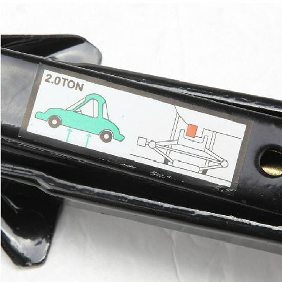 2.0T Автомобильный домкрат с ножничной ручной рукояткой, для экстренного использования на открытом воздухе, черный